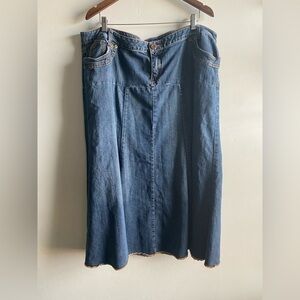 Muah Jeans - Maxi Length Blue Skirt